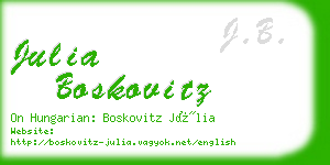 julia boskovitz business card